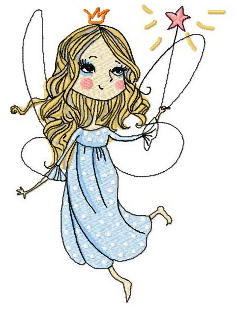 Charming fairy 3 machine embroidery design