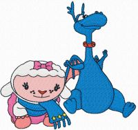 Lambie and Stuffy embroidery design
