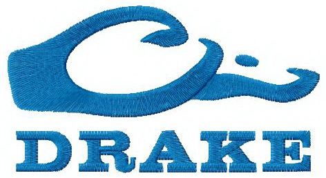 Drake logo machine embroidery design