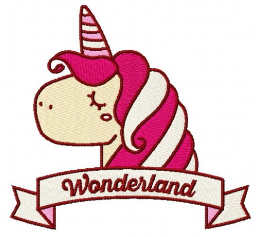 Unicorn from Wonderland 2 machine embroidery design
