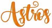 Houston Astros wordmark logo embroidery design