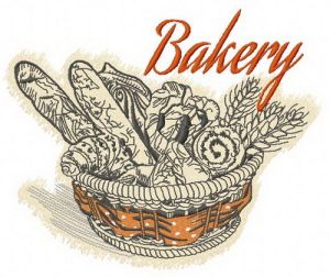 Bakery embroidery design