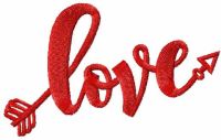 Love sign free embroidery design 2