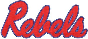 Mississippi Rebels Secondary Logo embroidery design