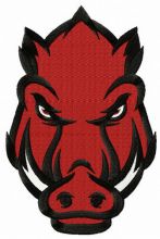 Arkansas Razorbacks secondary logo embroidery design
