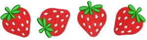 Strawberries embroidery design