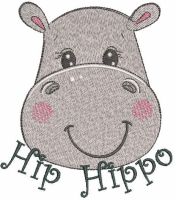 Hip Hippo free embroidery design