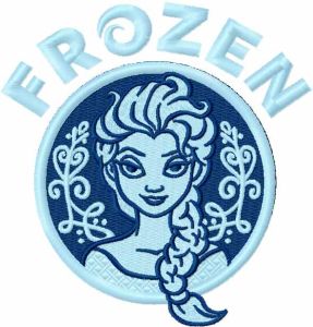 Frozen ice embroidery design