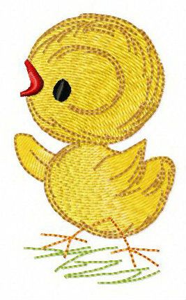 Tiny chicken machine embroidery design