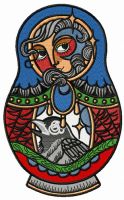 Fairy matryoshka embroidery design
