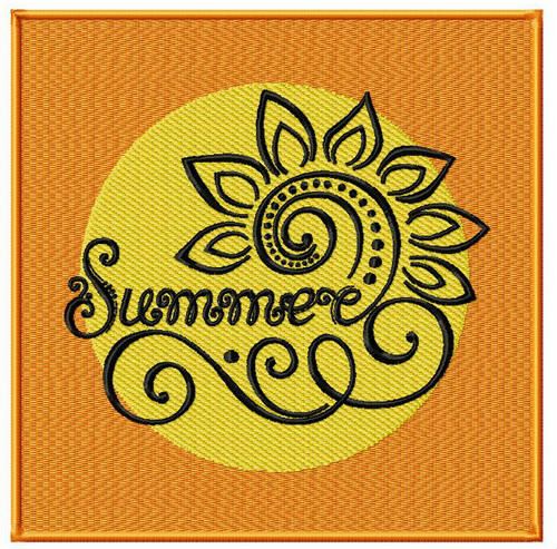 Summer machine embroidery design