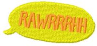 Rawrrrhh embroidery design