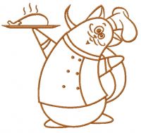 Cat chef 8 embroidery design