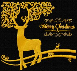 Christmas deer 2 embroidery design
