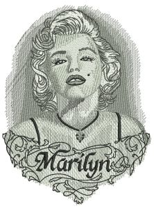 Gorgeous Marilyn embroidery design