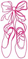 Red pointe shoes free embroidery design