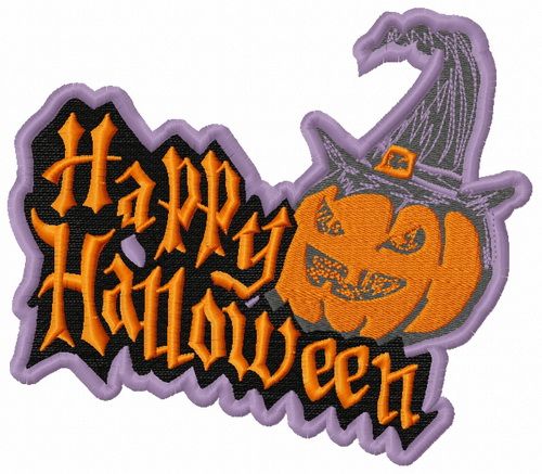 Happy Halloween 8 machine embroidery design      