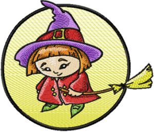 Little Witch embroidery design