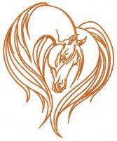 Horse heart 2 embroidery design