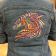 Denim Jacket with Mosaic horse embroidery design