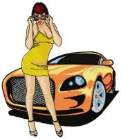Cool girl 1 embroidery design