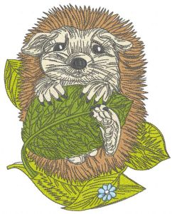Hedgehog resting 2 embroidery design