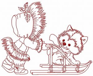 Snowy Pup Expedition embroidery design