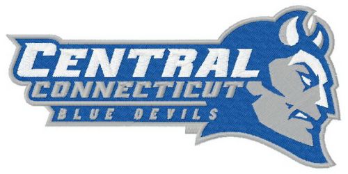 Central Connecticut Blue Devils logo machine embroidery design
