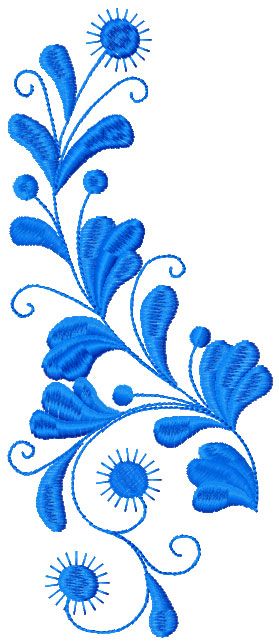 Branch free embroidery design
