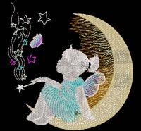 Big magic of a little fairy embroidery design
