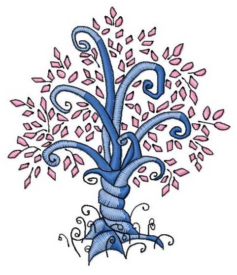 Magic tree 5 machine embroidery design
