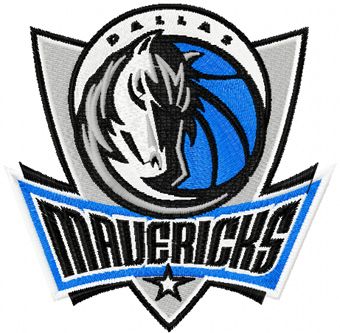 Dallas Mavericks logo machine embroidery design