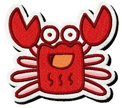 Сrab machine embroidery design