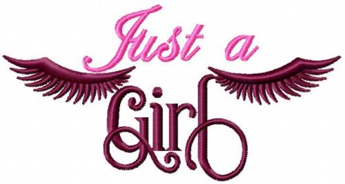 Just a girl free embroidery design