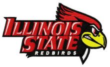 Illinois State Redbirds logo embroidery design
