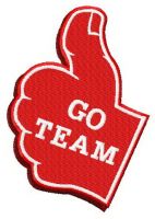 Go team embroidery design