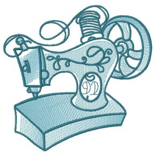 Funny sewing machine machine embroidery design