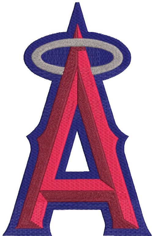 Los angeles amgels primary logo embroidery design