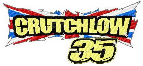 Crutchlow #35 logo machine embroidery design