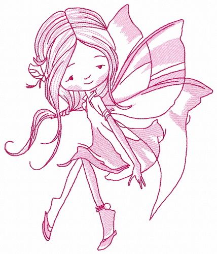 Young fairy 9 machine embroidery design
