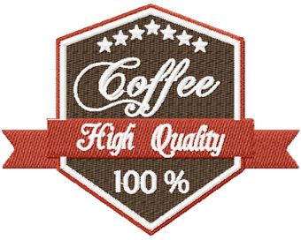 Coffee vintage high quality machine embroidery design