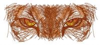 Predator watching you embroidery design