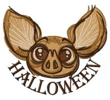 Halloween bat 3 embroidery design