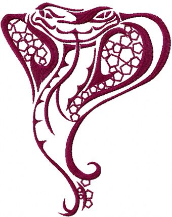 tribal snake free embroidery design