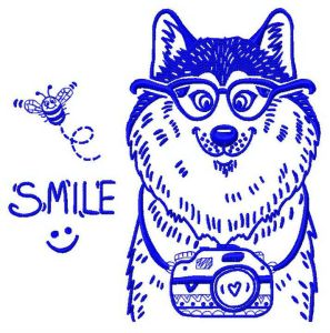 Wolf the photographer 2 embroidery design