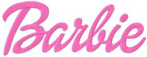 Barbie classic logo embroidery design