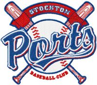 Stockton Ports logo embroidery design