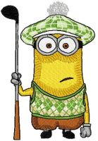 Golfing Minion embroidery design