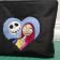 Mobile case with Jack and Sally embroidery design