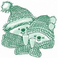 Snowmen dating embroidery design